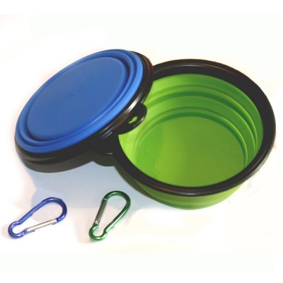 Amazon Hot Selling Small Medium Portable Travel Silicone Personalized Puppy Collapsible Dog Bowl