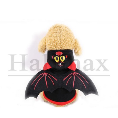 Pet Funny cosplay clothes dog Halloween bat dress Black scared costume