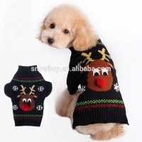 Pet Holiday Cartoon Reindeer Christmas Dog Sweater